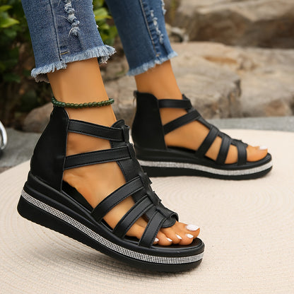 Lantana Rhinestone Roman Sandals