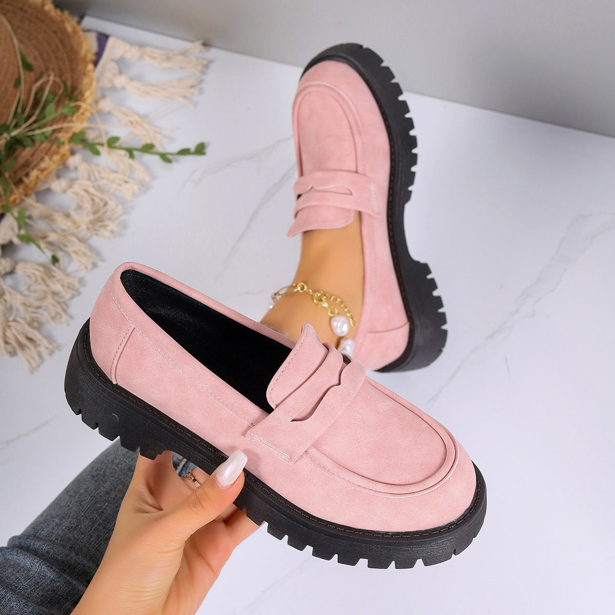 Einfarbige Slipper „Gerbera“