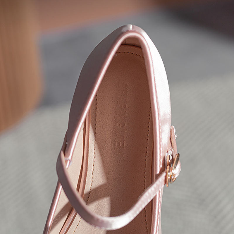 Jaborosa Satin Ballet Pumps