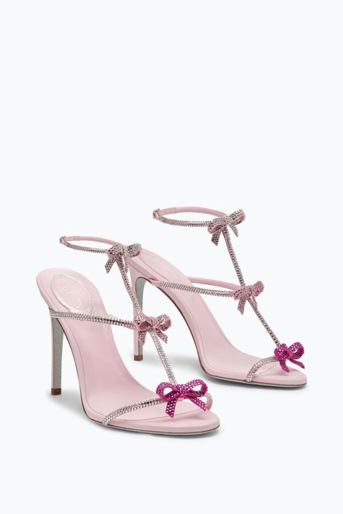 Camellia Rhinestone Bow Sandals