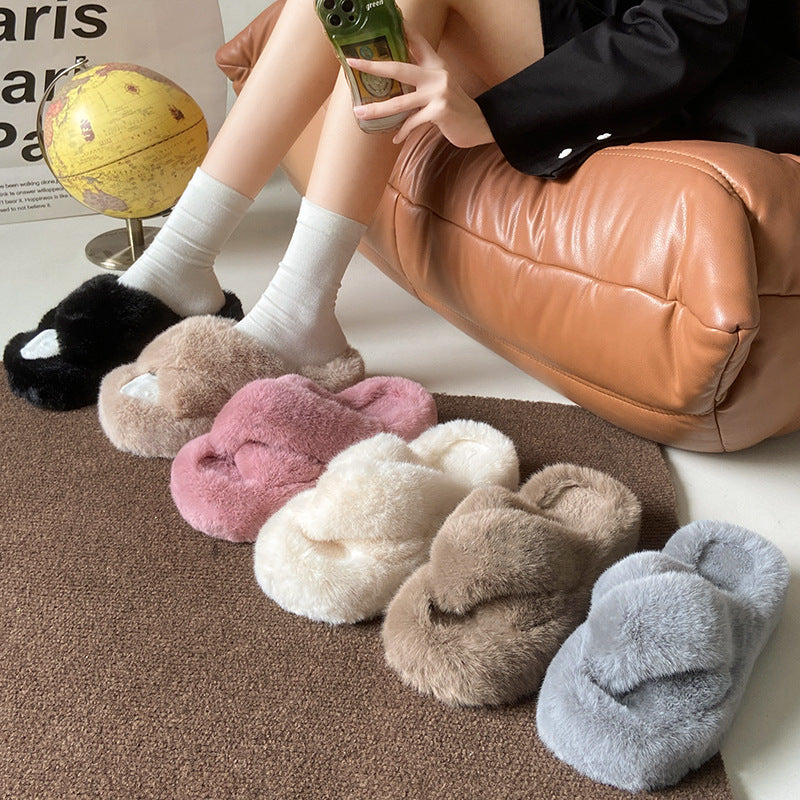 Dahlia Comfy Furry Slippers