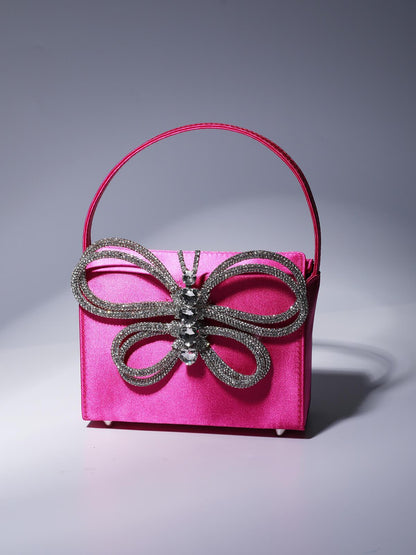 Charlotte Butterfly Rhinestone Mini Box Bag