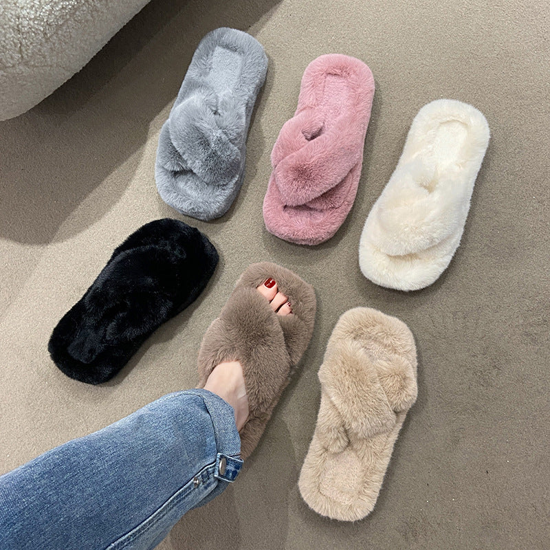 Dahlia Comfy Furry Slippers