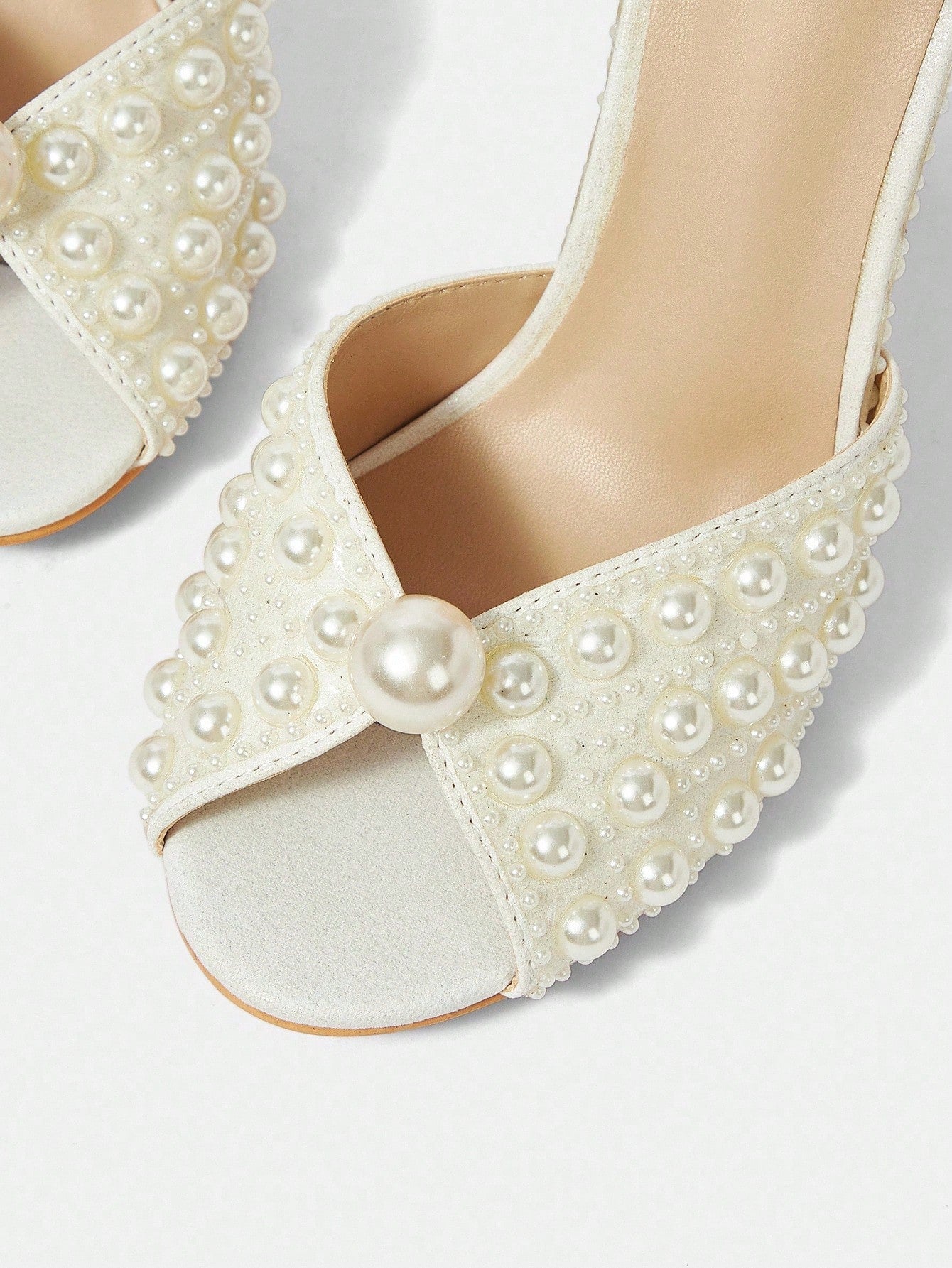 Lobelia Pearl Decor Stiletto Sandals