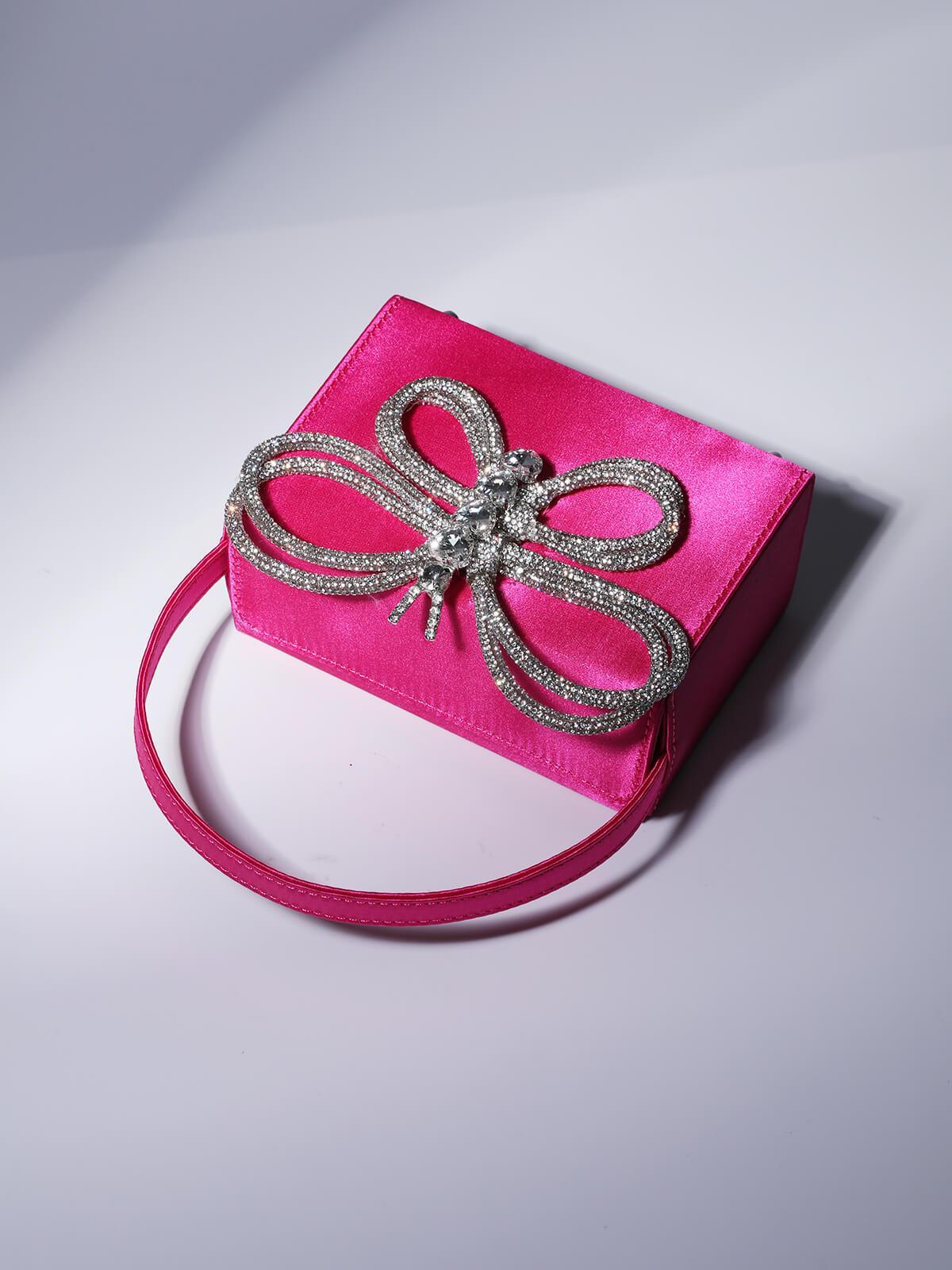 Charlotte Butterfly Rhinestone Mini Box Bag