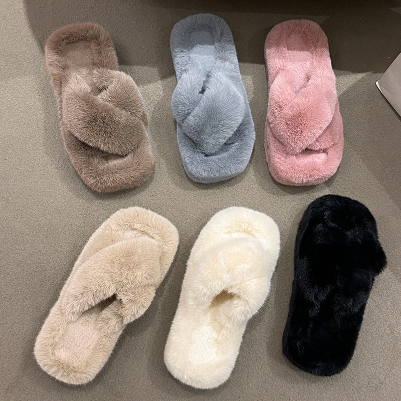 Dahlia Comfy Furry Slippers