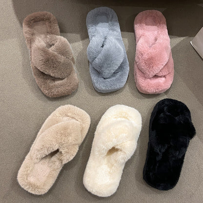 Dahlia Comfy Furry Slippers