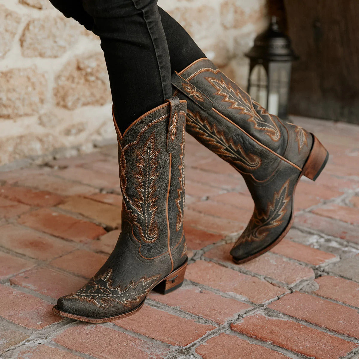 Bottes de cowboy brodées Diascia