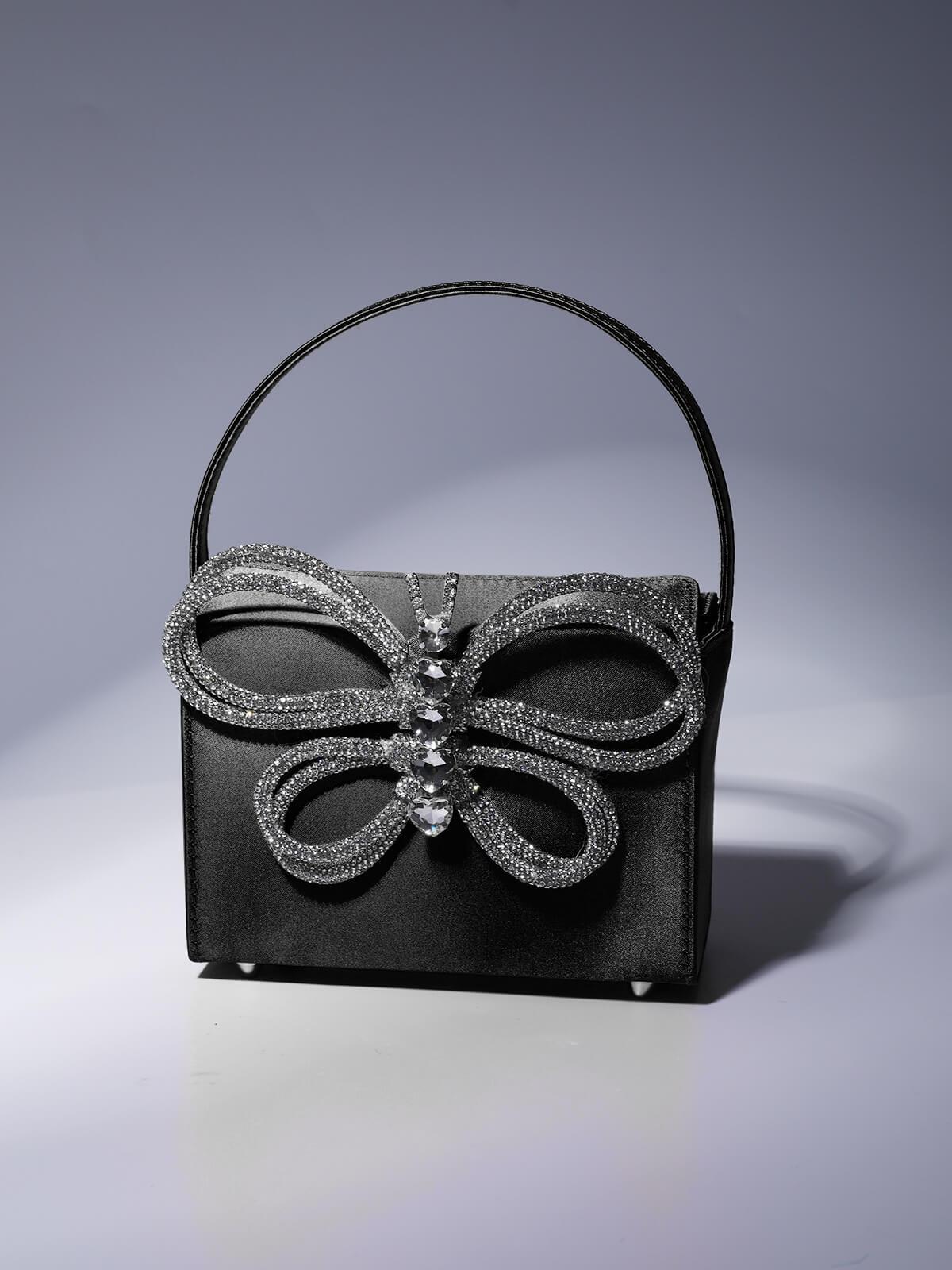 Charlotte Butterfly Rhinestone Mini Box Bag