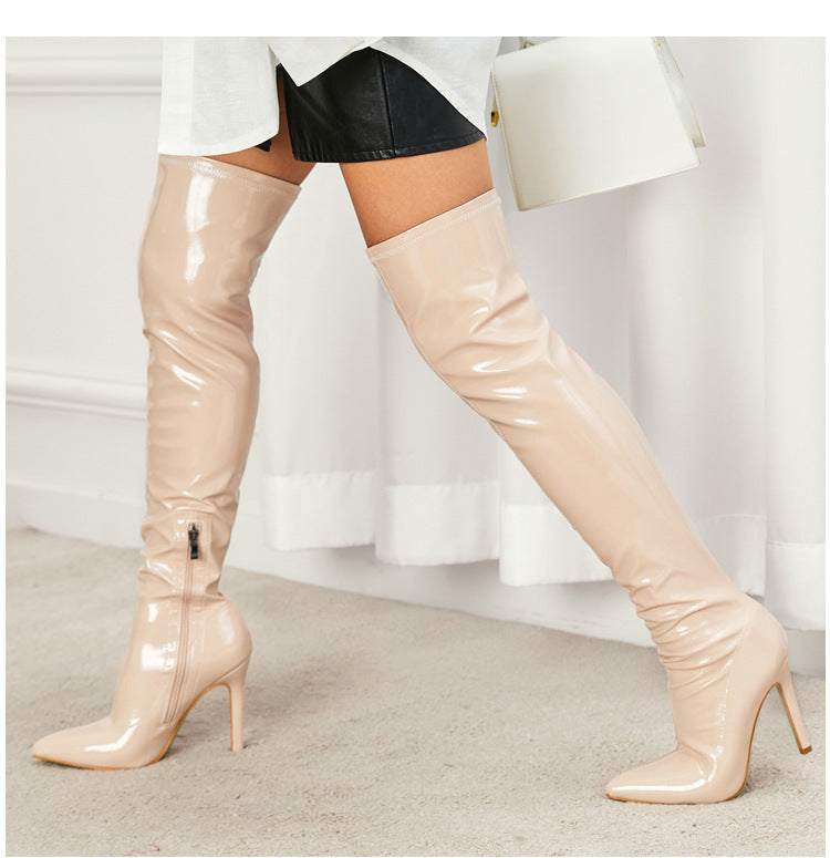 Nolana Glossy Over-knee Boots