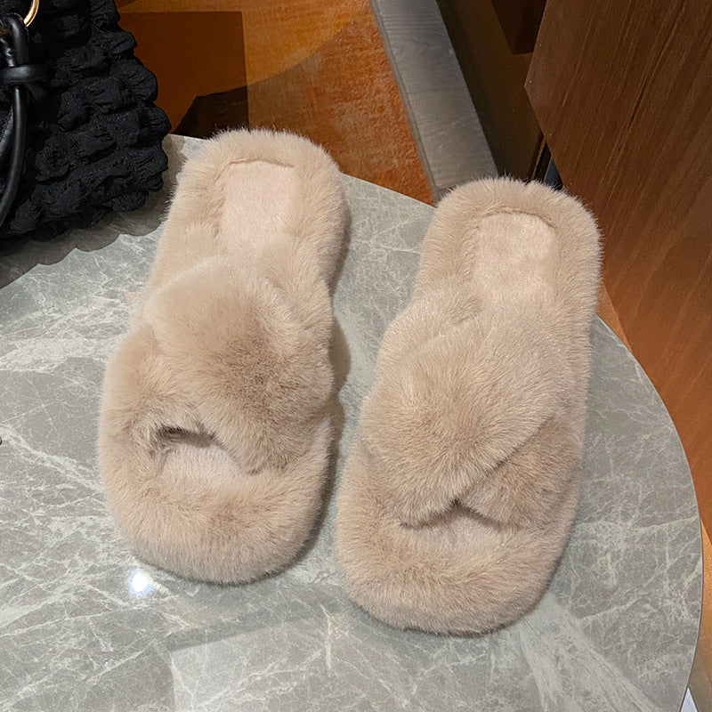 Dahlia Comfy Furry Slippers