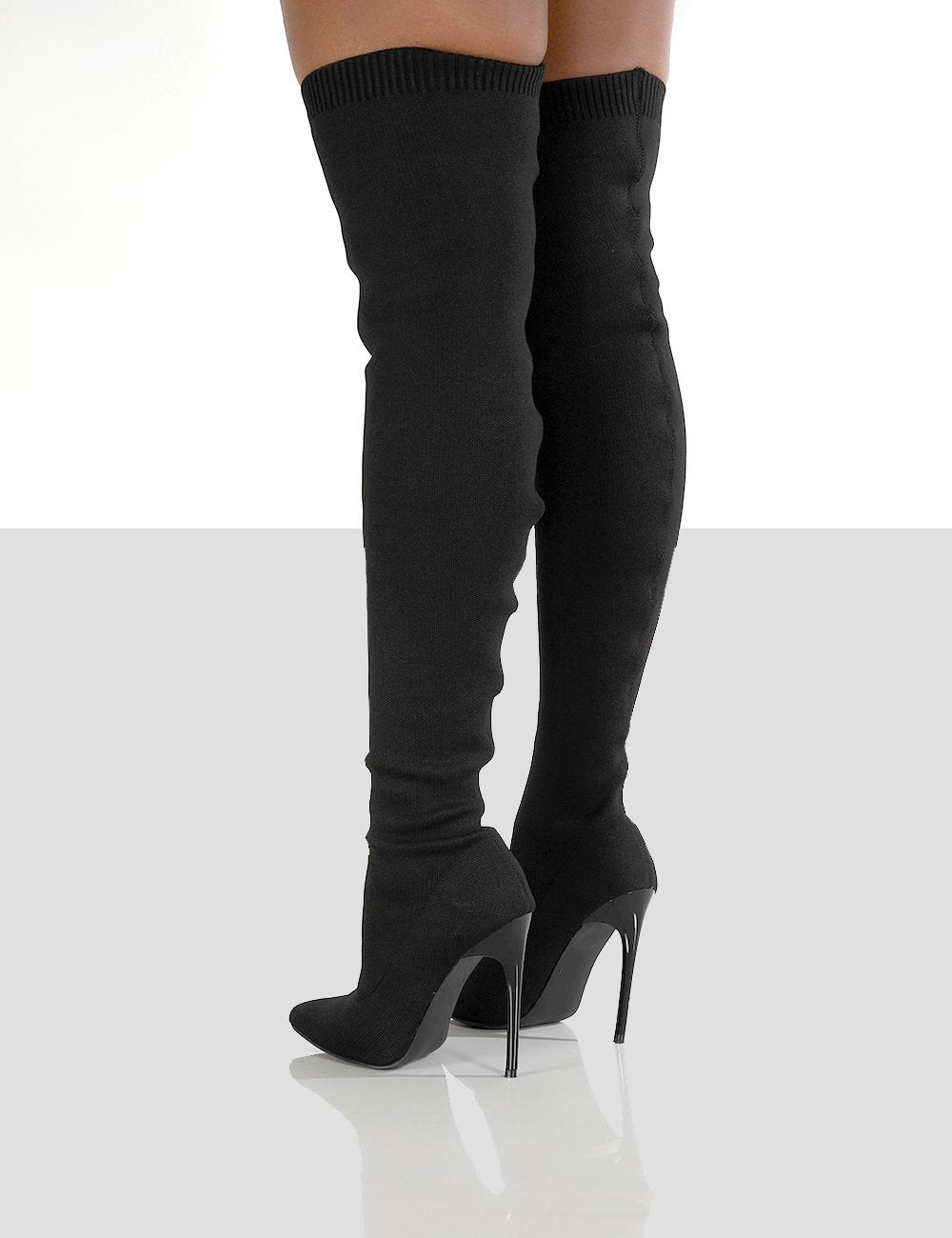 Bottes au-dessus du genou en tricot Eustoma