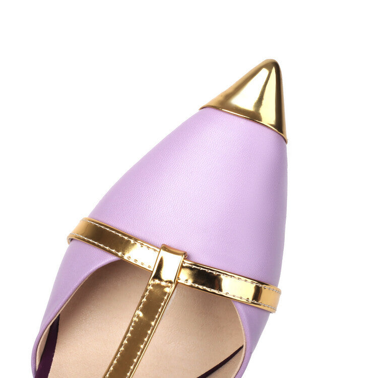 Pansy Bow Ankle T-Strap High Heels