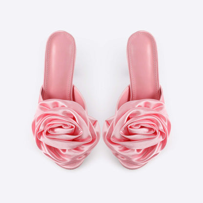 Rose Silk Flower Sandals