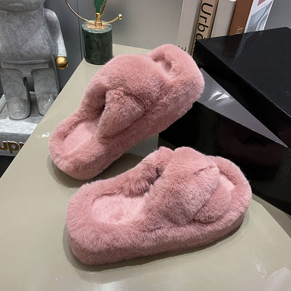 Dahlia Comfy Furry Slippers