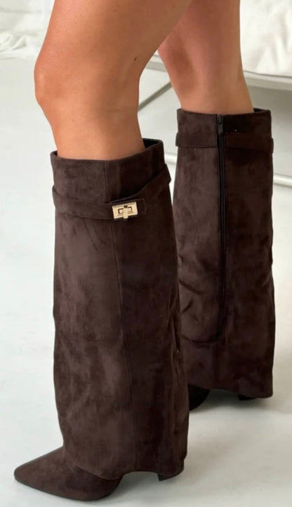 Calla Pointed-toe Knee High Boots