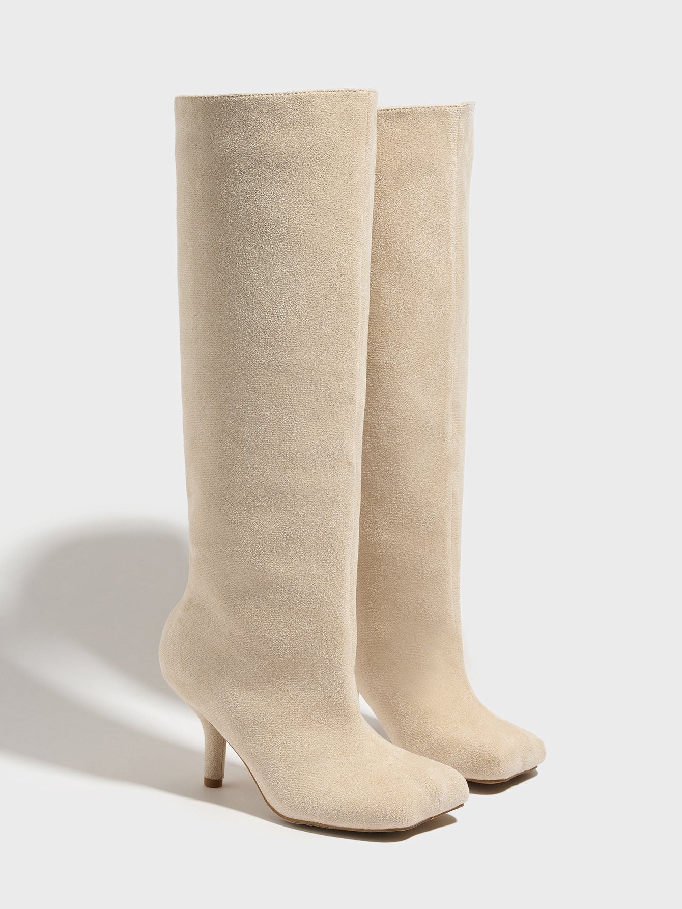 Dahlia Suede Kitten Heel Knee High Boots