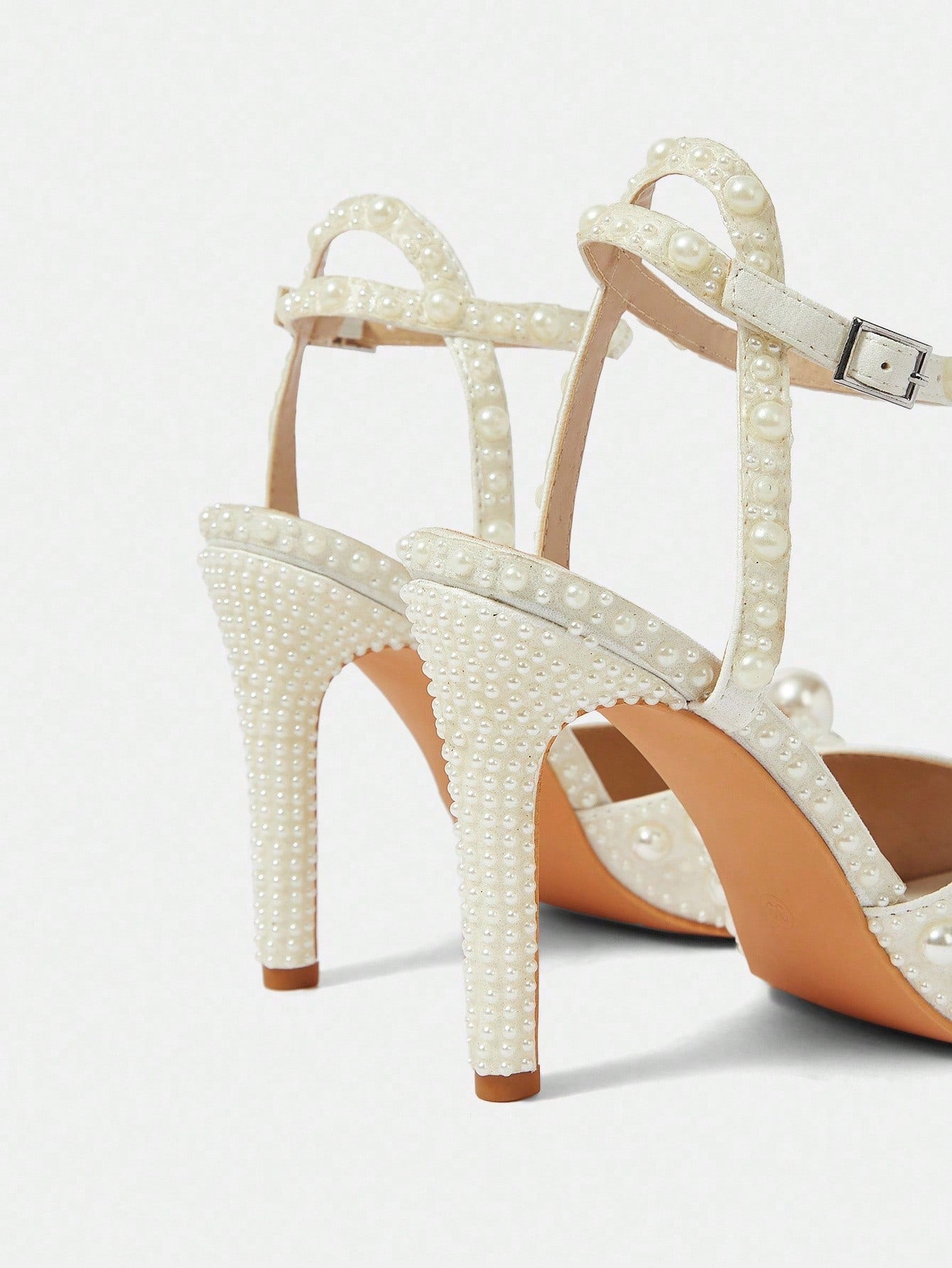 Lobelia Pearl Decor Stiletto Sandals