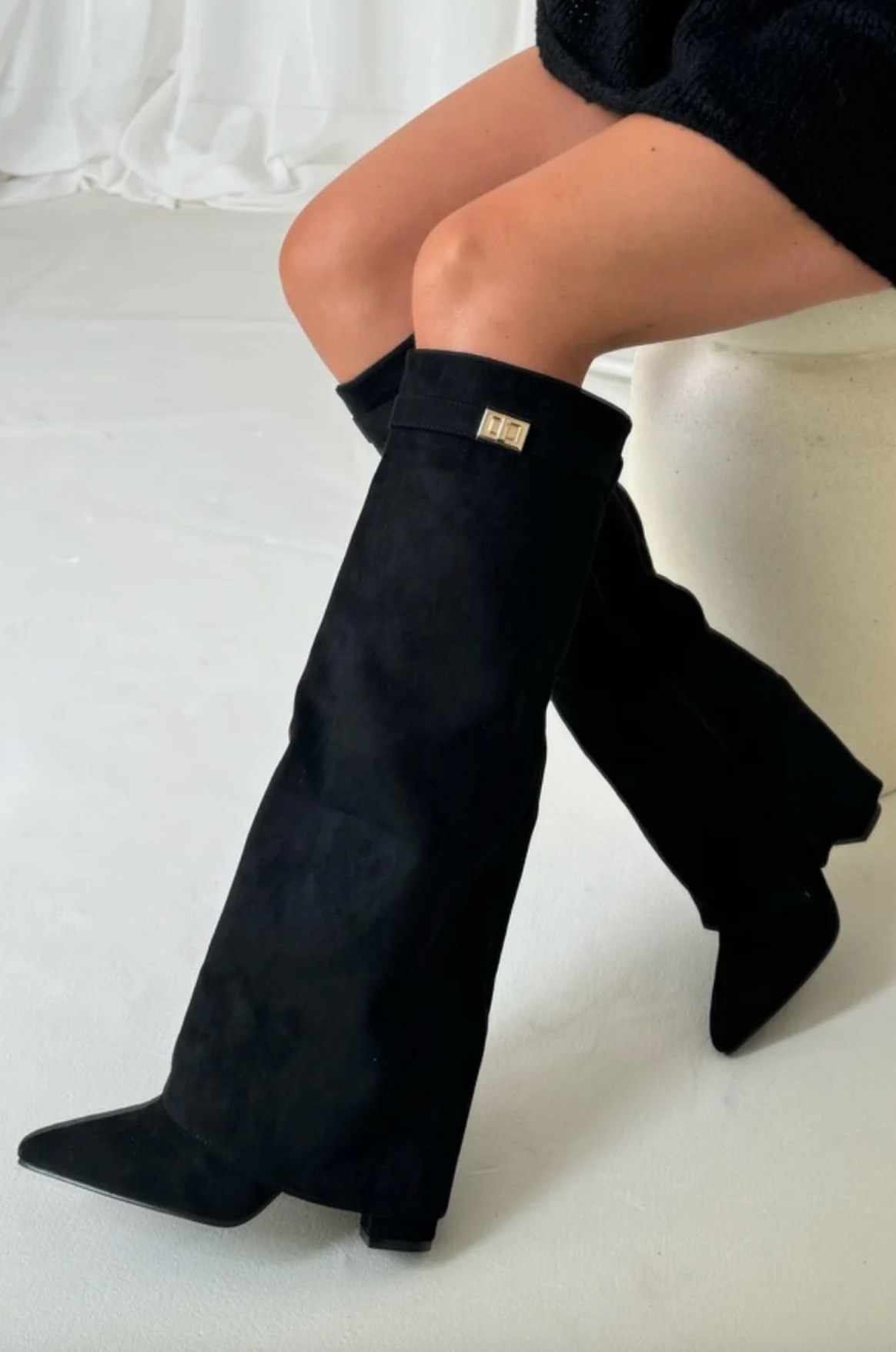 Calla Pointed-toe Knee High Boots