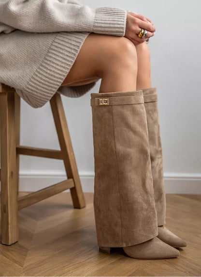 Calla Pointed-toe Knee High Boots