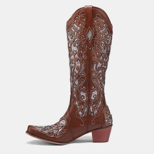 Cowboystiefel mit Nerine-Stickerei