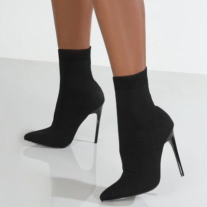 Bottes au-dessus du genou en tricot Eustoma