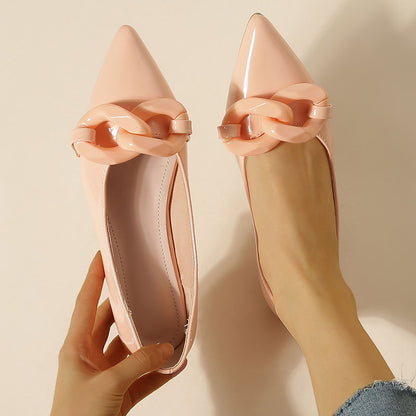 Jaborosa Pointed Toe Flat Pumps