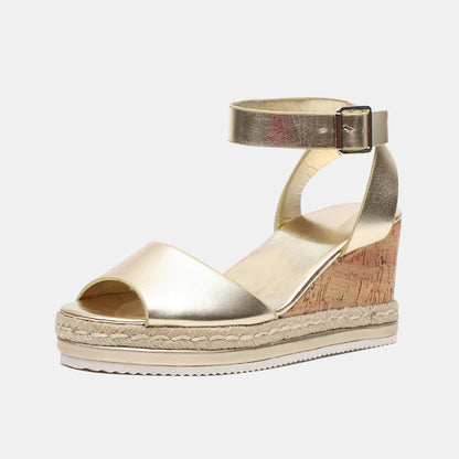 Erica Ankle Buckle Wedge Sandals