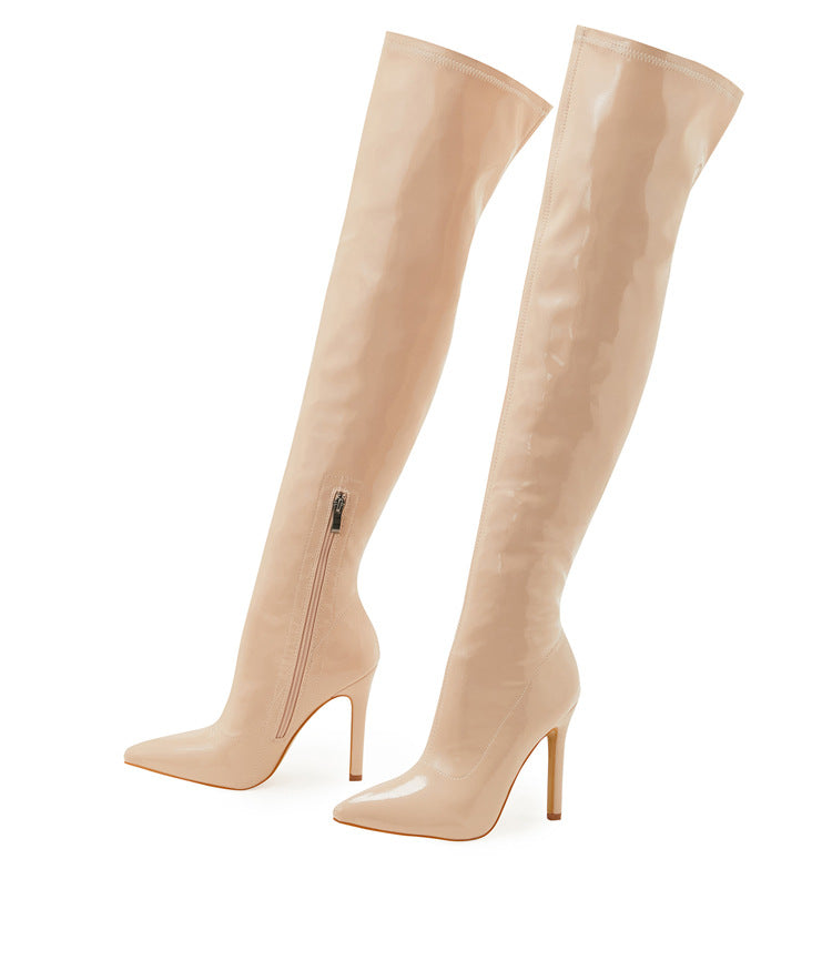 Nolana Glossy Over-knee Boots