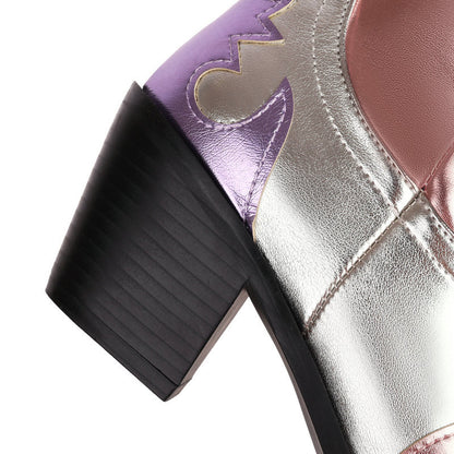 Lantana Shiny Metallic Embroidery Boots