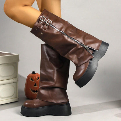 Pansy Plateau-Hosenstiefel