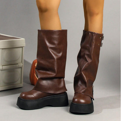 Pansy Plateau-Hosenstiefel