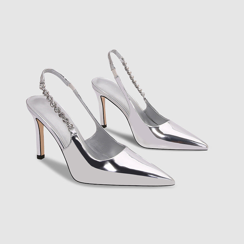 Hosta Rhinestone Chain Stiletto Pumps