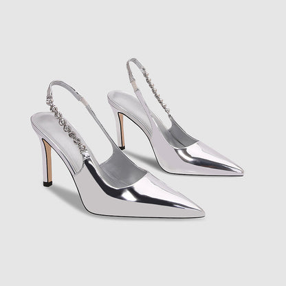 Hosta Rhinestone Chain Stiletto Pumps