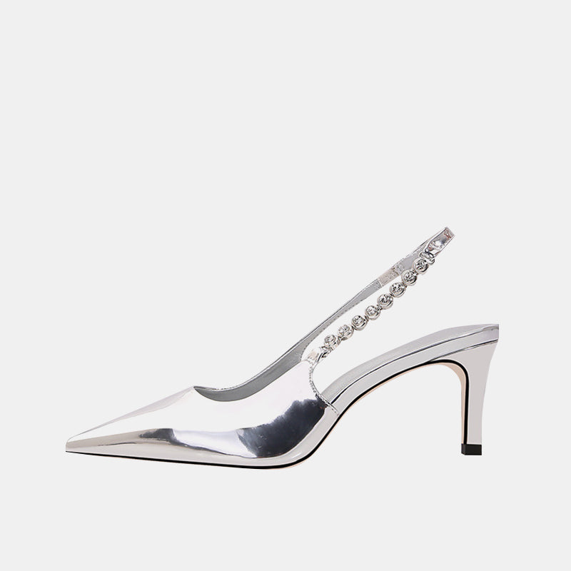 Hosta Rhinestone Chain Stiletto Pumps