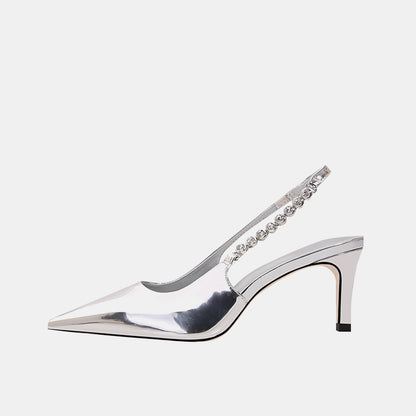 Hosta Rhinestone Chain Stiletto Pumps