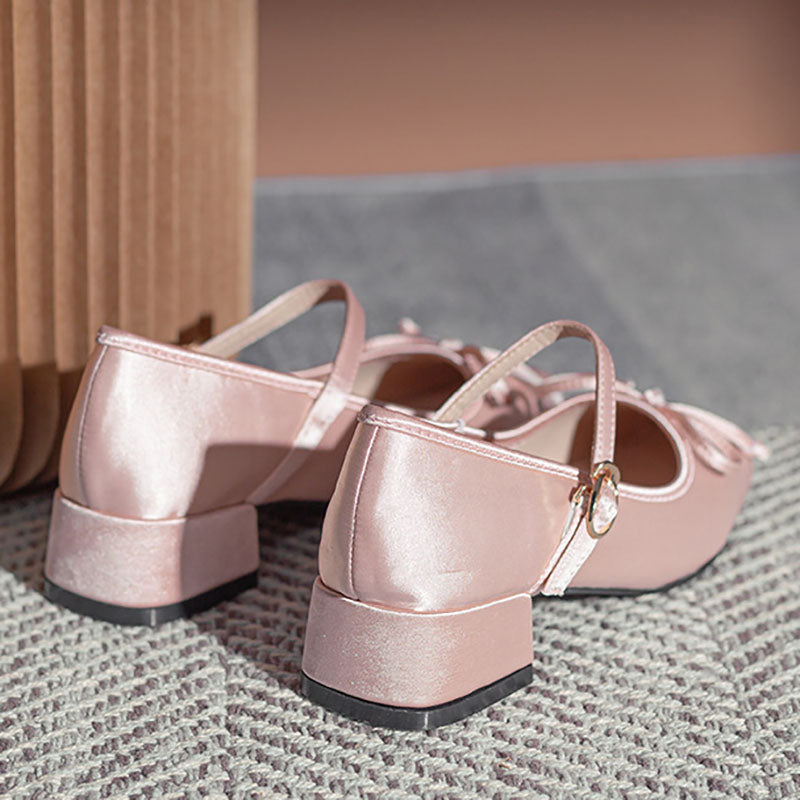 Jaborosa Satin Ballet Pumps