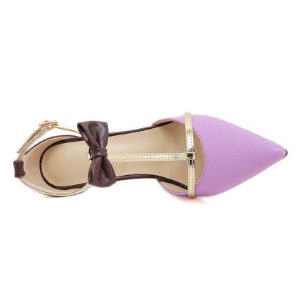 Stiletto-Pumps mit Pansy-Schleife
