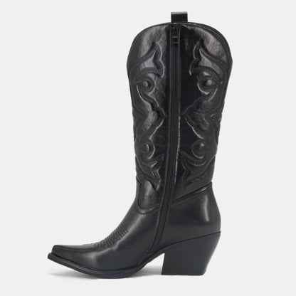 Gardenia Shiny Metallic  Embroidery Boots