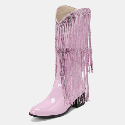 Lantana Shiny Tassels Boots