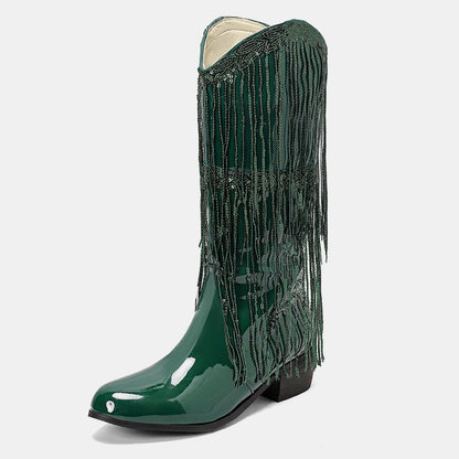 Lantana Shiny Tassels Boots
