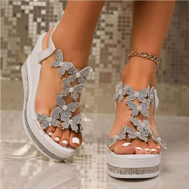 Jaborosa Butterfly Platform Sandals