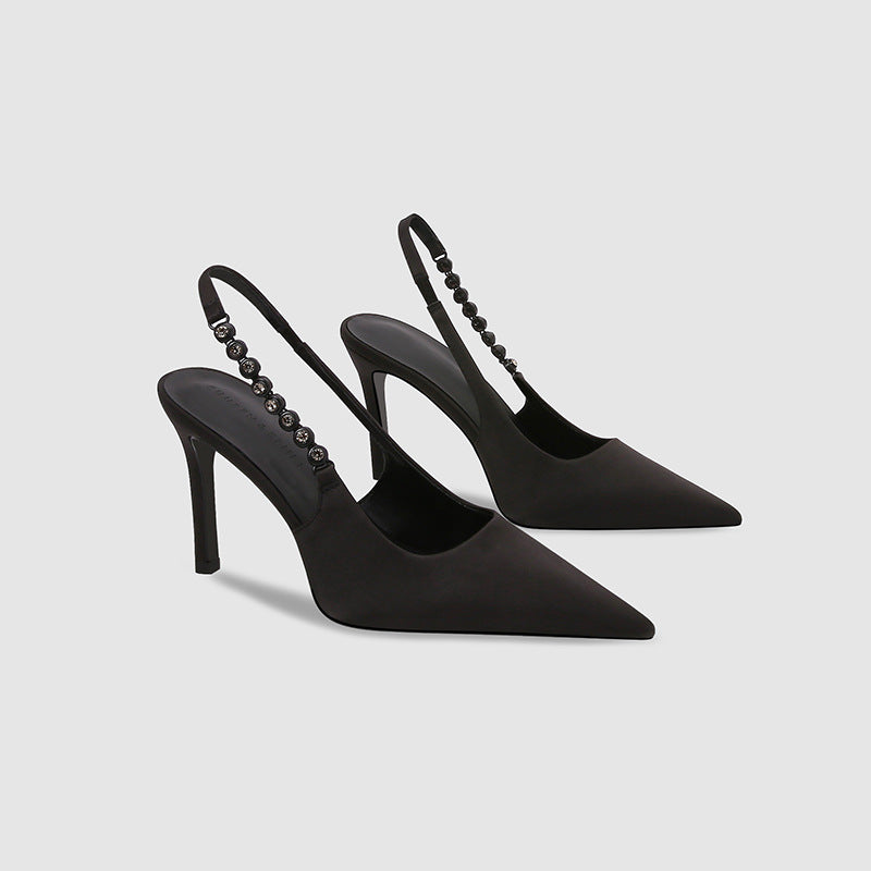 Hosta Rhinestone Chain Stiletto Pumps
