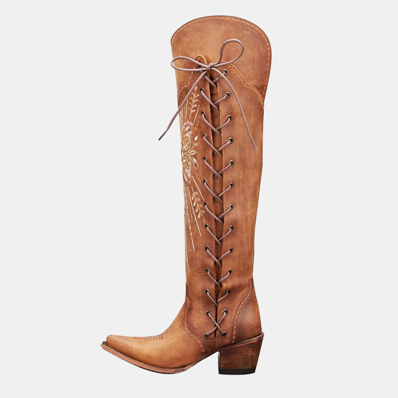 Lavatera Overknee-Stiefel zum Schnüren 