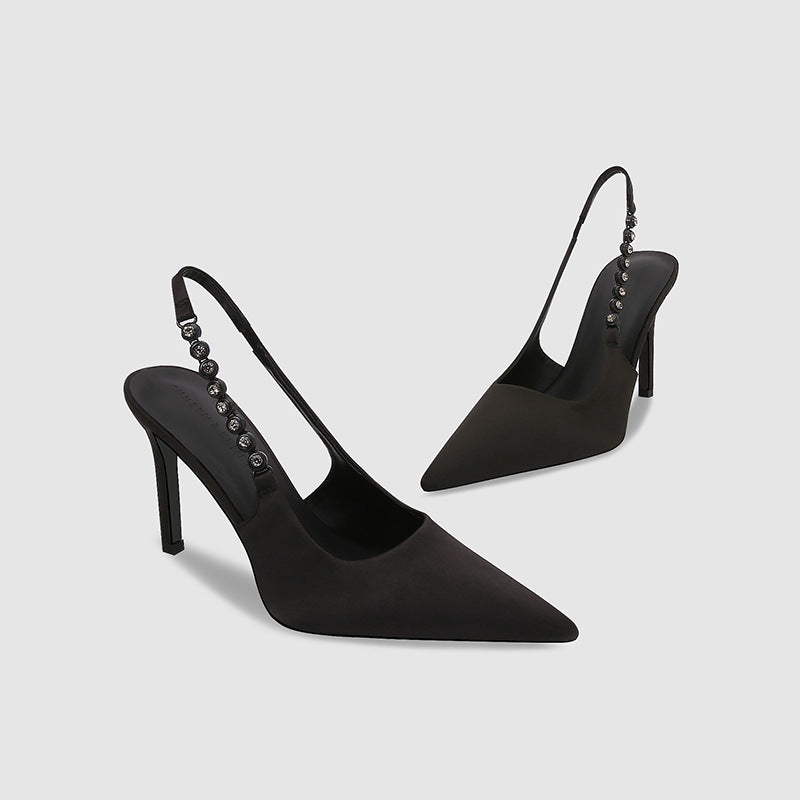 Hosta Rhinestone Chain Stiletto Pumps