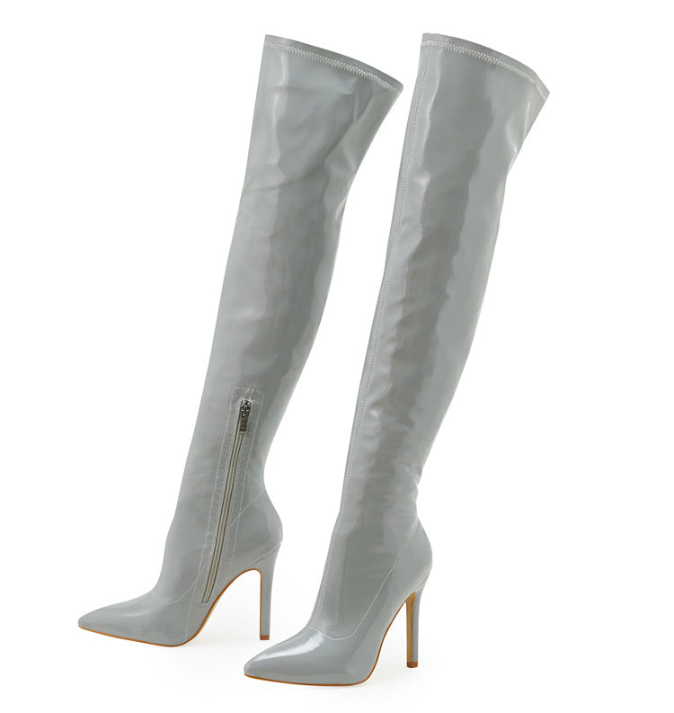Nolana Glossy Over-knee Boots