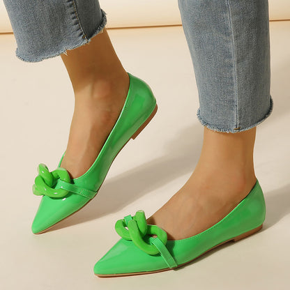 Jaborosa Pointed Toe Flat Pumps