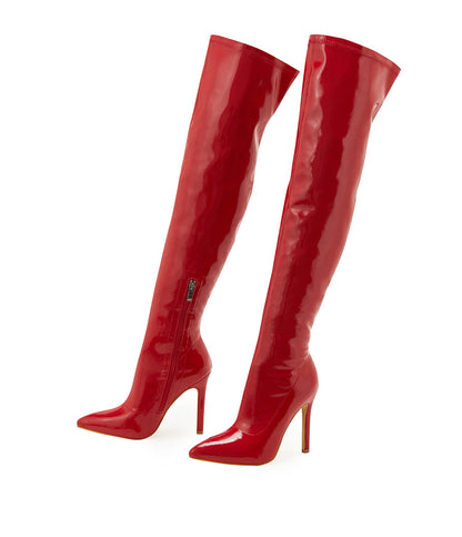 Nolana Glossy Over-knee Boots