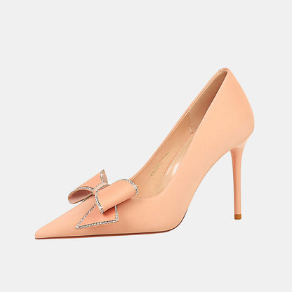 Kalmia Rhinestone Bow Stiletto Pumps