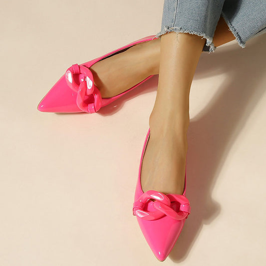Jaborosa Pointed Toe Flat Pumps